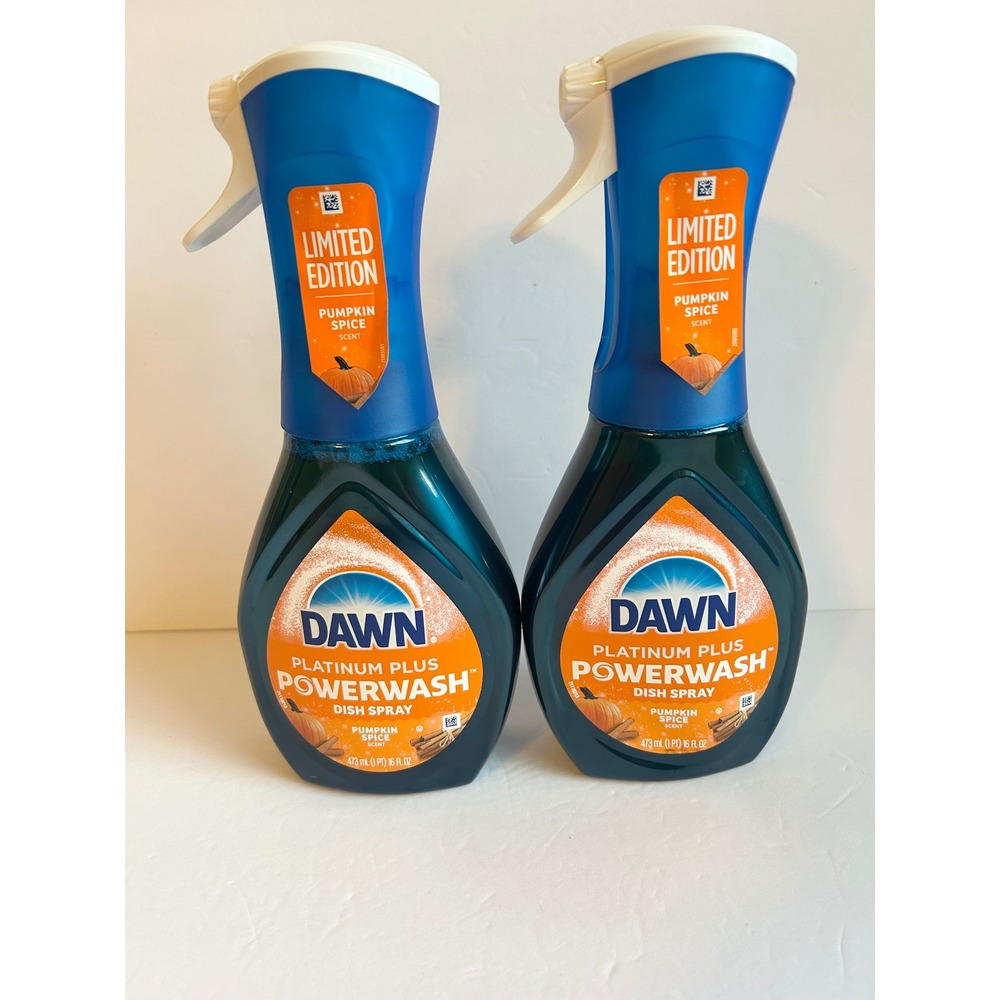 Dawn Platinum Plus Powerwash Dish Spray Pumpkin Spice Limited Edition 16oz Set 2